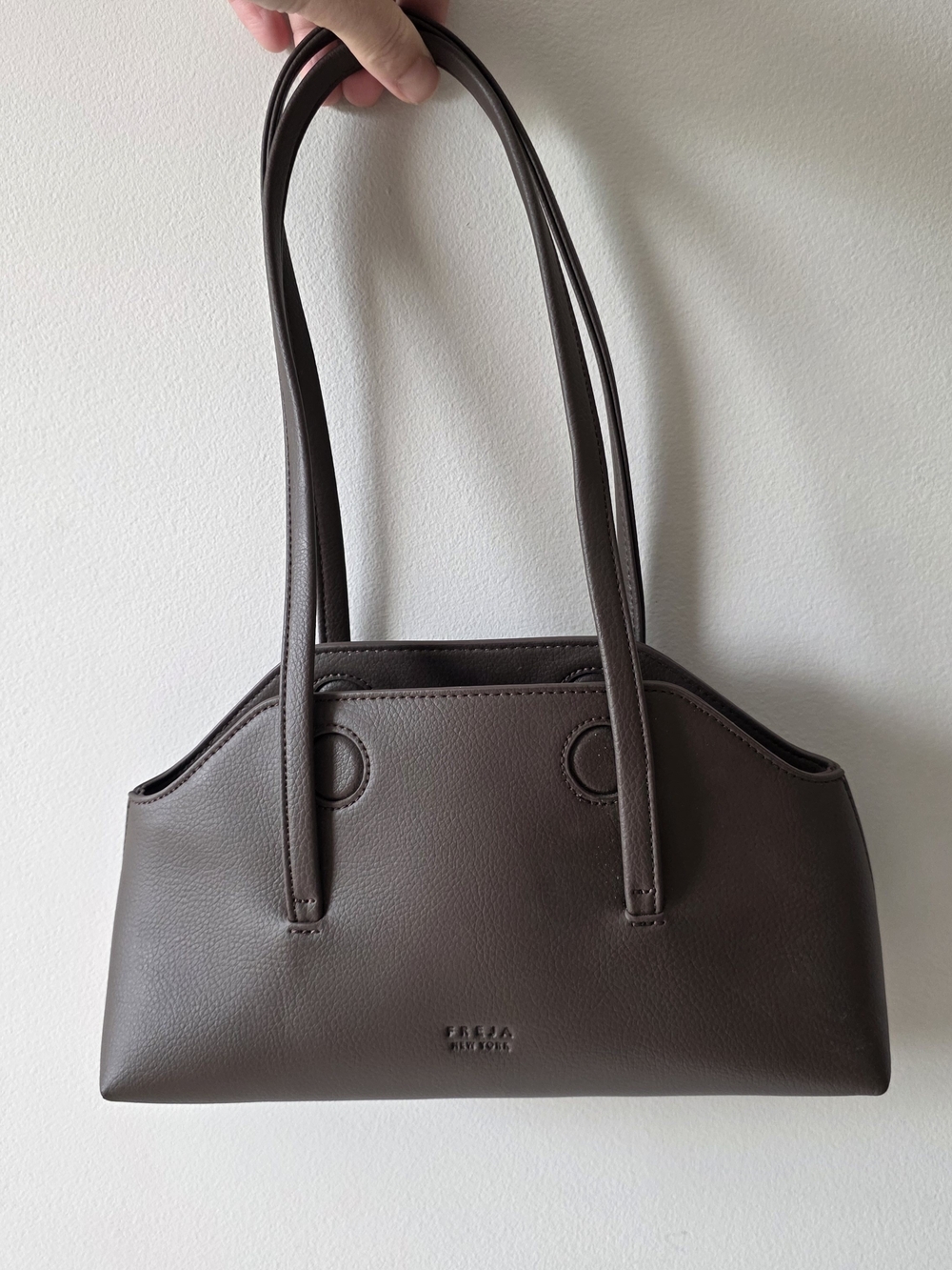 Freda Salvador Brown Leather Shoulder Bag